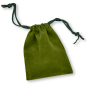  Hunter Green Velvet Rosary Pouch - 4" x 5.5" Drawstring Velour Rosary Bag *  (Minimum quantity purchase is 3)
