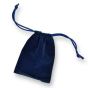 Navy Blue Velvet Rosary Pouch - 4" x 5.5" Drawstring Velour Rosary Bag * (Minimum quantity purchase is 3)