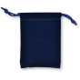 Navy Blue Velvet Rosary Pouch - 4" x 5.5" Drawstring Velour Rosary Bag * (Minimum quantity purchase is 3)