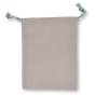 Gray Velvet Rosary Pouch - 4" x 5.5" Drawstring Velour Rosary Bag (Minimum quantity purchase is 1)