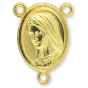 Divine Mercy Rosary Center with Our Lady of Medjugorje – 3/4" Gold Plated, Made in Italy *  (Minimum quantity purchase is 3)