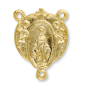 Miraculous Medal Rosary Center with Angel Border – 3/4" Gold Plated, Made in Italy