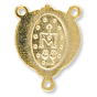 Miraculous Medal Rosary Center with Angel Border – 3/4" Gold Plated, Made in Italy