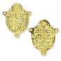 Our Lady of the Snows Rosary Center – 1" Gold Plated Oval Silhouette, Made in Italy   (Minimum quantity purchase is 2)