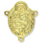 Our Lady of the Snows Rosary Center – 1" Gold Plated Oval Silhouette, Made in Italy   (Minimum quantity purchase is 2)