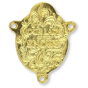 Our Lady of the Snows Rosary Center – 1" Gold Plated Oval Silhouette, Made in Italy   (Minimum quantity purchase is 2)