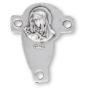 Jesus in Prayer & Sorrowful Mother Rosary Center – 5/8" Silver Oxidized, Made in Italy * (Minimum quantity purchase is 3)