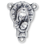 Madonna and Child Rosary Center – 5/8" Silhouette Silver Oxidized, Made in Italy  * (Minimum quantity purchase is 3)