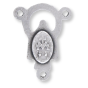 Miraculous Medal Silhouette Rosary Centerpiece – 3/4" Silver Oxidized, Made in Italy  * (Minimum quantity purchase is 5)