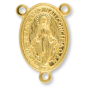 Miraculous Medal Rosary Centerpiece (Latin) – 1" Oval Gold Plated, Made in Italy * (Minimum quantity purchase is 3)
