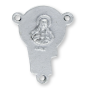 Madonna and Child Rosary Center with Sacred Heart – 3/4" Silver Oxidized, Made in Italy   (Minimum quantity purchase is 2)