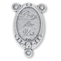 St Michael Rosary Centerpiece - 1" Color Image Silver Oxidized, Made in Italy   (Minimum quantity purchase is 2)