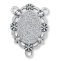 Ornate Floral Our Lady Of Guadalupe Image Center Piece - Silver Ox, 1.25"  *  (Minimum quantity purchase is 1)