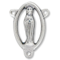 Blessed Virgin Mary Rosary Center – 7/8" Full Figure Open Design Silver Oxidized, Made in Italy * (Minimum quantity purchase is 3)