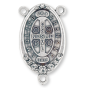 XL St Benedict Center Piece (Double Sided) - 1 3/4" Silver Oxidized, Made in Italy * (Minimum quantity purchase is 1) 