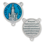 Our Lady of Fatima Round Centerpiece - Blue Enamel, 3/4"   (Minimum quantity purchase is 2)