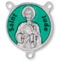 St. Jude Round Centerpiece - Green Enamel, 3/4"   * (Minimum quantity purchase is 2)