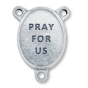 St Christopher Oval Centerpiece - Silver Ox, 1-1/16" *  (Minimum quantity purchase is 3)