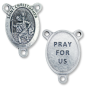 St Christopher Oval Centerpiece - Silver Ox, 1-1/16" *  (Minimum quantity purchase is 3)