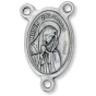Ecce Homo / Mater Dolorosa Oval Latin Centerpiece - Silver Ox, 1"   (Minimum quantity purchase is 2)