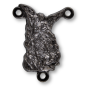 St Michael & Guardian Angel Rosary Center – 3/4" Silhouette Gunmetal, Made in Italy