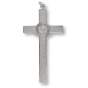 St Benedict Red Enamel Crucifix Pendant – 4 1/2" Silver Oxidized, Made in Italy * (Minimum quantity purchase is 1)