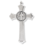 St Benedict Crucifix Pendant (Flared) – 3" Silver Oxidized , Made in Italy *  (Minimum quantity purchase is 1)