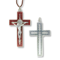 St Benedict Crucifix 3" Pendant - Silver Ox, Red Enamel (Minimum quantity to purchase is 1)