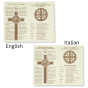 St Benedict Crucifix Pendant (Flared) – 3" Silver Oxidized , Made in Italy *  (Minimum quantity purchase is 1)
