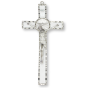 Holy Spirit Rippled-Edge Metal Wall Crucifix - 7-1/4", White Enamel   (Minimum quantity purchase is 1)