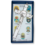 Holy Spirit Rippled-Edge Metal Wall Crucifix - 7-1/4", White Enamel   (Minimum quantity purchase is 1)