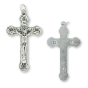  Byzantine Style Crucifix with Hearts - Silver Ox, 2"   (Minimum quantity purchase is 1)