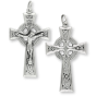 Celtic Crucifix - 1 5/8" Silver Oxidized, Made in Italy  * (Minimum quantity purchase is 2)
