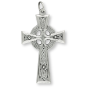 Celtic Crucifix - 1 5/8" Silver Oxidized, Made in Italy  * (Minimum quantity purchase is 2)
