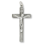 Classic Crucifix with Vertical Lines – 2" Silver Oxidized, Made in Italy *  (Minimum quantity purchase is 2)