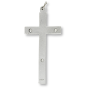 Classic Crucifix with Vertical Lines – 2" Silver Oxidized, Made in Italy *  (Minimum quantity purchase is 2)