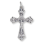 Grape and Vine Sunburst Crucifix -1 1/2" Silver Oxidized, Made in Italy *    (Minimum quantity purchase is 2)