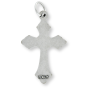 Grape and Vine Sunburst Crucifix -1 1/8" Silver Oxidized, Made in Italy  (Minimum quantity purchase is 2)