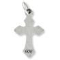 Small Grape and Vine Sunburst Crucifix - 7/8" Silver Oxidized, Made in Italy *  (Minimum quantity purchase is 3)