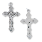  Fleur-de-lis Cut Out Design Crucifix - 2-1/16"  (Minimum quantity purchase is 1)