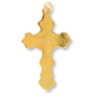 Ornate Fleur-de-Lis Crucifix - 2" Gold Plated, Made in Italy * (Minimum quantity purchase is 1)