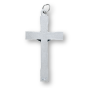 Rose Garden Crucifix – 2" Blue Glitter Enamel Silver Oxidized, Made in Italy  (Minimum quantity purchase is 1)