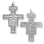 San Damiano Crucifix - 2" Silver Oxidized, Made in Italy * (Minimum quantity purchase is 1)