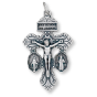 3-Way Pardon Crucifix (St Benedict & Miraculous Medal) - 1-5/8" Silver Oxidized, Made in Italy    (Minimum quantity purchase is 1)