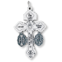 3-Way Pardon Crucifix (St Benedict & Miraculous Medal) - 1-5/8" Silver Oxidized, Made in Italy    (Minimum quantity purchase is 1)