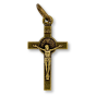 Small St Benedict Crucifix - 7/8" Bronze Plated, Made in Italy *  (Minimum quantity purchase is 2)