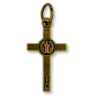 Small St Benedict Crucifix - 7/8" Bronze Plated, Made in Italy *  (Minimum quantity purchase is 2)