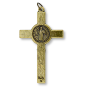 St Benedict Crucifix Straight Edge - 2 1/8" Bronze Plated, Made in Italy * (Minimum quantity purchase is 1)