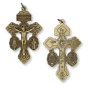 3-Way Pardon Crucifix (St Benedict & Miraculous Medal) - 2-1/8" Bronze Plated, Made in Italy *  (Minimum quantity purchase is 1)
