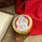 Sacred Heart of Jesus Pyx / Rosary Case - 2-1/4", Red & Two-Tone (Minimum quantity purchase is 1)